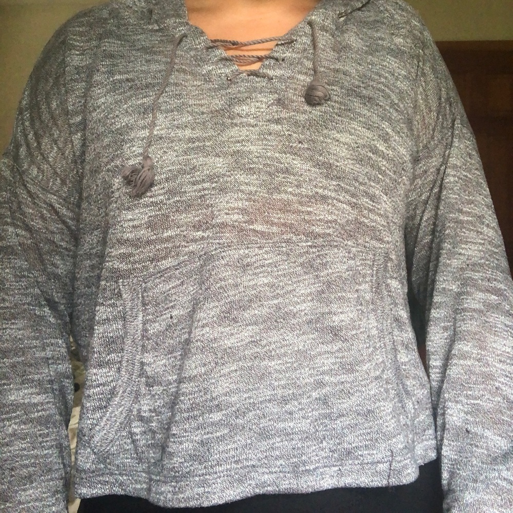 XL grey Aeropostale hooded sweater